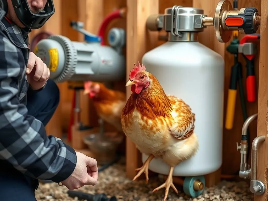 Professional Chicken Water Heater: Complete Winter Hydration Guide for Backyard Flocks setup with proper tools and equipment